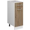 Vicco Mobiletto base per cucina R-Line, Rovere artigianale, 30 cm | 1 Cassetto · Senza piano di lavoro · Piedini regolabili in altezza · 1 Anta · ✓ Liberamente combinabile