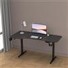 pro.tec Scrivania ad Altezza Regolabile 73-118 cm Sollevamento Elettrico Postazione Lavoro PC Ufficio Tappetino Mouse Portabicchiere Gancio Cuffie Standing Desk - Nero Effetto Fibra Carbonio