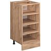 Vicco Scaffale da cucina R-Line, Rovere dorato, 40 cm senza piano di lavoro, per la libera combinazione all'interno di sistemi cucina modulari