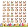 Generico Easter Goodie Bags, Rustic Bunny Ears Paper Bags, 24 Piece Treat Packaging Set with Cute Bunny Design, Party Favor Snack Container, Holiday Style Dessert Bag, Kids Gift Bag Set for Parties