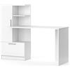 Vicco Scrivania con ripiani Tomy, Bianco, 150 x 59 cm, con ripiani aperti per una conservazione organizzata