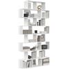 KUBUTKU Grande scaffale da parete Libreria con 16 scomparti 240,2 x 123,6 x 18 cm (Bianco)