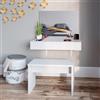 Vicco Panca, Bianco, 70 cm per tavolo da toeletta, da utilizzare come seduta stabile per il tavolo da trucco
