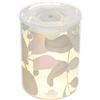 Hervit Contenitore Alimenti in Vetro Bianco Iridescente con Coperchio Salva freschezza Botanic in 3 Colori con Scatola Regalo - Arredo Casa Cucina Design Natura Bomboniera Regalo Natale Ø9,5x12,5cm