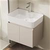 ZKBDBWTR Mobile Bagno con Lavabo Sospeso con Lavabo e Rubinetto in Ceramica, Mobiletto Portaoggetti a 2 Ante con Chiusura Ammortizzata, Mobile Bagno Sottolavabo per Bagno(50 * 36cm/19.6 * 14.1in)