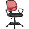 Archimede E8088, Atlanta Sedia Operativa Rete, Rosso (Rosso/Nero), 57 x 55 x 100 cm