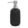 Inbagno Dispenser Sapone Nero, 280 ml in Ceramica, Linea Cup