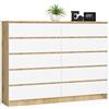 AKORD Cassettiera K 160 cm | 10 Cassetti | Moderna Mobiletto per il soggiorno Camera da letto Armadio Soggiorno Bagno | Salvaspazio | 160 x 121 x 40 cm | Peso 80 kg Artigiano di quercia