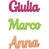 FESTA WOW Scritta Nome Personalizzata in Polistirolo Colorato 55x15x5 cm Decorazione Made in Italy Ideale per Feste,Matrimonio,Battesimo,Comunione,Idee Regalo Personalizzabile