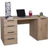AVANTI TRENDSTORE - Paciano - Scrivania in legno laminato nel colore bianco lucido con 4 cassetti e 1 anta. Dimensioni LAP ca. 146x75,4x59,6cm