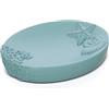 Inbagno Porta Sapone Acquamarina da appoggio, piattino Multiuso in Resina con Intagli a Decoro Marino, Linea Coral