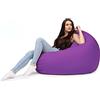 chilly pilley Pouf A Sacco Con Riempimento Di Perline In Eps Pouf Gigante A Sacco Per Interni Ed Esterni Multifunzionale Impermeabilie Per Bambini E Adulti Molti Colori (Viola, Ø 100 Cm)