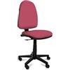 GALIZIA prjme GALIZIA PRIME SEDIA DA UFFICIO PER SCRIVANIA ERGONOMICA, ELEVAZIONE A GAS, CONTATTO PERMANENTE, GIA' MONTATI, BASE CON RUOTE, PRODOTTO IN ITALIA, CERTIFICATA (ROSA)