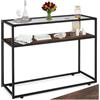 tectake® Tavolo Consolle Ingresso, Consolle Dietro Divano, Tavolo Salvaspazio, Tavolino Ingresso, Mobile Entrata Moderno - 100 x 41 x 80,5 cm, Industriale Scuro