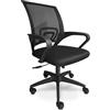 FRANKYSTAR Lara - Sedia da ufficio ergonomica ad altezza regolabile con ruote girevoli (Nero)