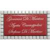 GUIZZO creart - Targa Personalizzata Nomi/Via in Ceramica, Targhetta Personalizzata Modificabile con Cornice Mosaico, Targhetta Porta Ingresso con Numero Civico Made in Italy 17x9.5H cm, Rosso/Bianco