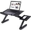 HUOLE Tavolo per computer portatile per letto ad angolo regolabile a 360 gradi, Portable Laptop Desk Pc Sofa Stand Air Space Desk,tavolo per divano libro-nero