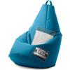 Avalon - Puff Poltrona Sacco Pera Deluxe Grande Sfoderabile, Pouf Sacco di Qualità Sartoriale, Bean Bag per Sedersi Ergonomico, Tessuto Antistrappo Impermeabile, Made in Italy(70x130cm-Petrol)