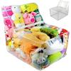 Zankie Poltrona Trasparente Porta Peluche - 60x60x45cm Sedie Portaoggetti per Animali di, Impermeabile Divano Ripieno Animale Pouf Stoccaggio, Giocattolo di Peluche Bean Bag per Bambini
