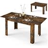 COSTWAY Tavolo Allungabile da Pranzo per 4-6 Persone, Tavolo Consolle Estensibile, Tavolo Moderno da Cucina, Soggiorno e Sala da Pranzo, 158 x 70 x 76 cm, Nero (Caffè)