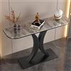 SEIFE Tavolo consolle, tavolino da soggiorno minimalista, moderno, stretto, in ardesia, da ingresso, da divano, da ufficio, multiuso, D, 100cm/39in