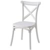Generico Sedia Cross in PP, Bianco, Nero o Tortora, 47 x 43 x 90 cm (Bianco)