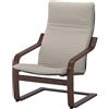 IKEA POÄNG Poltroncina, Marrone/Knisa Beige Chiaro