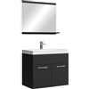 Badplaats B.V. Mobile da Bagno Montreal 02 60cm Nero Opaco - Armadio mobiletto lavabo Mobili Armadietto