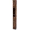 COSTWAY Mobile Bagno Alto Stretto, Mobiletto Colonna Salvaspazio con 1 Cassetto, 5 Ripiani Regolabili e Struttura Antiscivolo, Mobile a Terra per Ingresso, 20 x 20 x 180 cm (4 Ripiani, Caffè)