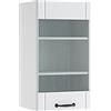 Vicco Mobile da cucina in vetro Fame-Line, Bianco rustico, 40 cm, per la combinazione con altri moduli della serie Fame-Line