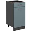 Vicco Mobiletto base per cucina R-Line, Grigio-blu, 40 cm senza piano di lavoro, per la libera combinazione all'interno di sistemi cucina modulari