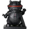 Thxgl Maneki Neko Feng Shui Gatto Fortunato in Resina, Portafortuna Lucky Cat, Statuetta Decorare per l'home Office e Il Negozio, Forma di Guerriero Moderna e alla Moda, 20x11x26cm/7.8x4.3x10.2inch,Nero