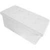 Home Tresor - Pouf Contenitore, Pouffe Poggiapiedi in Ecopelle Impermeabile, Seduta Imbottita, Sgabello Pieghevole, (HxLxP) 38X76X38 cm, Bianco