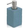 Inbagno Dispenser Sapone Effetto Pietra Turchese Cobalto, 280 ml in Resina (Dispenser)