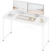 WOLTU Scrivania per Computer, 140x60 cm, Tavolo da Lavoro con Struttura in Metallo, per Ufficio Casa Studio Camera da Letto, in Materiale a Base di Legno, Rovere Chiaro