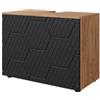 Vicco Mobile sottolavabo per bagno Irma, Antracite con struttura a nido d'ape, 80 x 58.6 cm con 2 cassetti, adatto per lavabi con foro per sifone