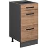 Vicco Mobiletto base per cucina R-Line, Rovere dorato, 40 cm