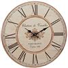Cepewa Orologio da parete luminoso, stile nostalgico, in legno, 45 cm, stile vintage, Parigi, anticato, decorazione XXL, (1 orologio da parete XXL chiaro)