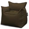 extroitaly Pouf Poltrona Sacco Floss (Marrone) Ecopelle Idrorepellente di alta Qualita'. Mis: Largh. cm.90 Prof. cm. 70 Schienale H. cm.75 Cuciture Rinforzate, Doppia cerniera,Riempita in perle di Polistirolo