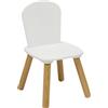 ATMOSPHERA CREATEUR D'INTERIEUR Atmosphera - Sedia per bambini, in legno chiaro, stile scandinavo, 48 x 55 x 85 cm, colore: Bianco