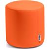 Avalon - Pouf Poggiapiedi Rigido CILINDRO Mamba Ignifugo Classe 1IM in Ecopelle Nautica, Puff Poggiapiedi, Seduta da Interno ed Esterno, Professionale Comodo Impermeabile, Made in IT(35cm-Arancio)