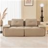 ZKLOEP Divano componibile senza ossa, Loveseat di piccole dimensioni in beige con seduta profonda, comodo divano Cloud in corduroy, moderno divano letto per soggiorno