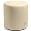 Avalon - Pouf Poggiapiedi Rigido CILINDRO Mamba Ignifugo Classe 1IM in Ecopelle Nautica, Puff Poggiapiedi, Seduta da Interno ed Esterno, Professionale Comodo Impermeabile, Made in IT(35cm-Beige)