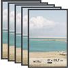 WOLTU Cornice per Foto A4 21x29,7 cm da Parete e Tavolo, Set di 5 Cornice per Poster Nero in Plastica, Collage Foto Portafoto Montaggio Verticale o Orizzontale