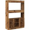 vidaXL Credenza Legno Antico 92x33x140 cm in Legno Multistrato, libreria, libreria portaoggetti, libreria con Ante, libreria Moderna