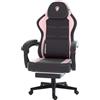 Dowinx - Sedia da gaming ergonomica in pelle sintetica PU con supporto lombare, sedia per PC con schienale ampio, portata fino a 150 kg, colore rosa