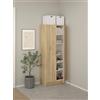 Bissolo Casa Armadio Multiuso in Laminato Oak, 2 Ante, 69,2 x 34,6 x 170,4 cm, 5 Ripiani Regolabili
