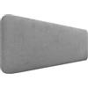 DHOME Testiera Imbottita Liscia Arrotondata in Tessuto Aqualine per Parete Acustica Testate Letto Fonoassorbenti Camera da Letto (Grigio, 160cm)