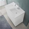 Inbagno Mobile Lavatoio 79x46,8 Cm Bianco Frassinato Con Vasca In Ceramica Dotata Di Zona Strofinatoio, Struttura Già Montata In Legno Nobilitato Con 2 Ante Apribili A Gola