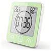 FXxswey Orologio Digitale LCD per Doccia, Orologio da Bagno Orologio da Doccia Impermeabile Orologio da Polso Temperatura umidità Orologio da Parete Orologio da Cucina Timer da Cucina (Verde)
